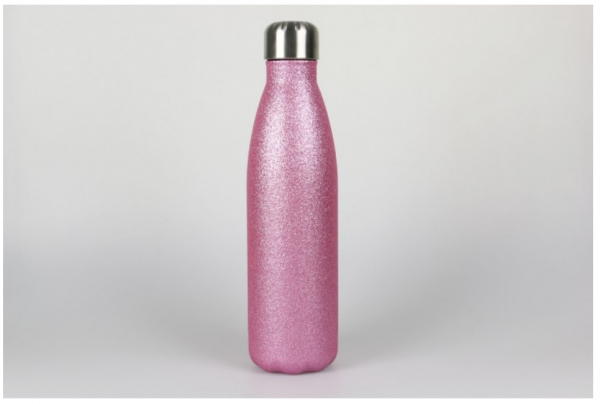 0,5l Thermoflasche Pink-Glitter personalisierbar